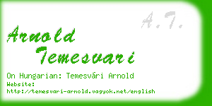 arnold temesvari business card